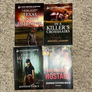 Book Set of four different Love inspire the suspense novels BRAND NEW